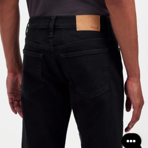 MENS MADEWELL BLACK SLIM LEG JEANS IN WASHED BLACK SZ w36xl34 - Picture 5 of 11